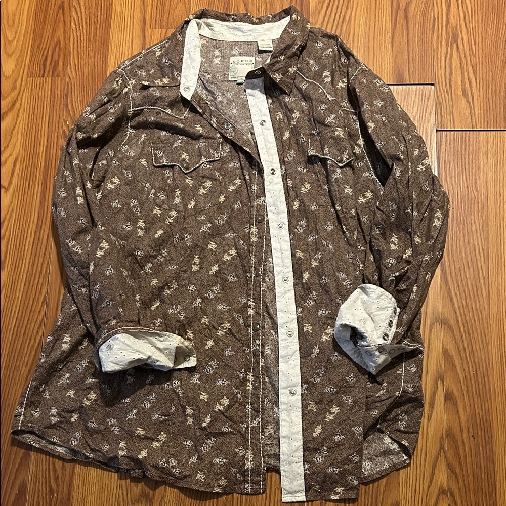 Women’s Western button don shirt